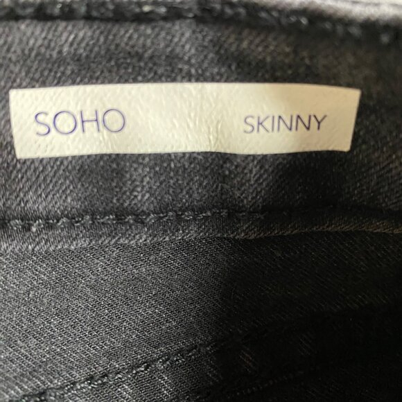 Code Bleu‎ Womens Embroidered Rose Skinny Jeans Size 4 Black Denim - Picture 7 of 7